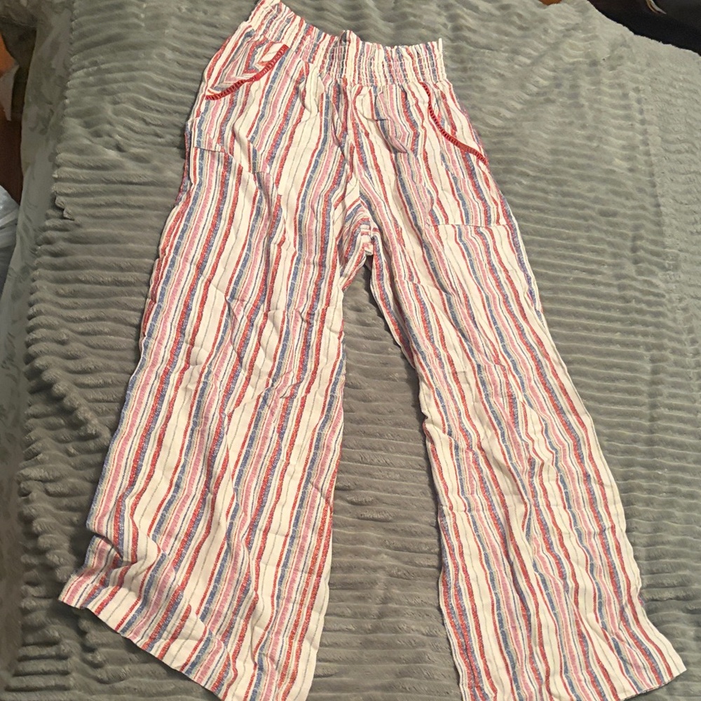 Art Class Red and Blue Striped Kids Pants